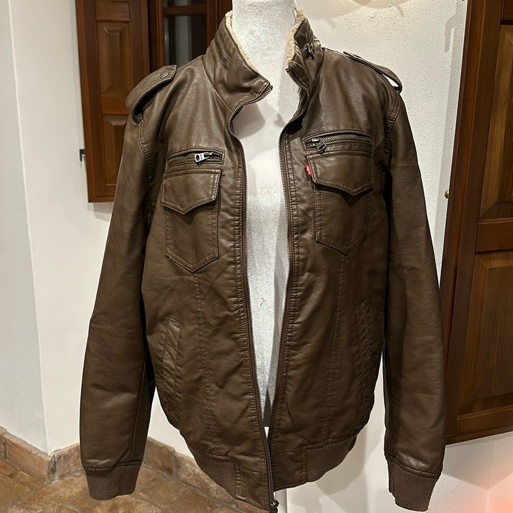 Men’s faux leather jacket